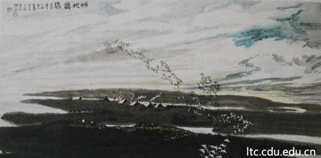 草地黄昏